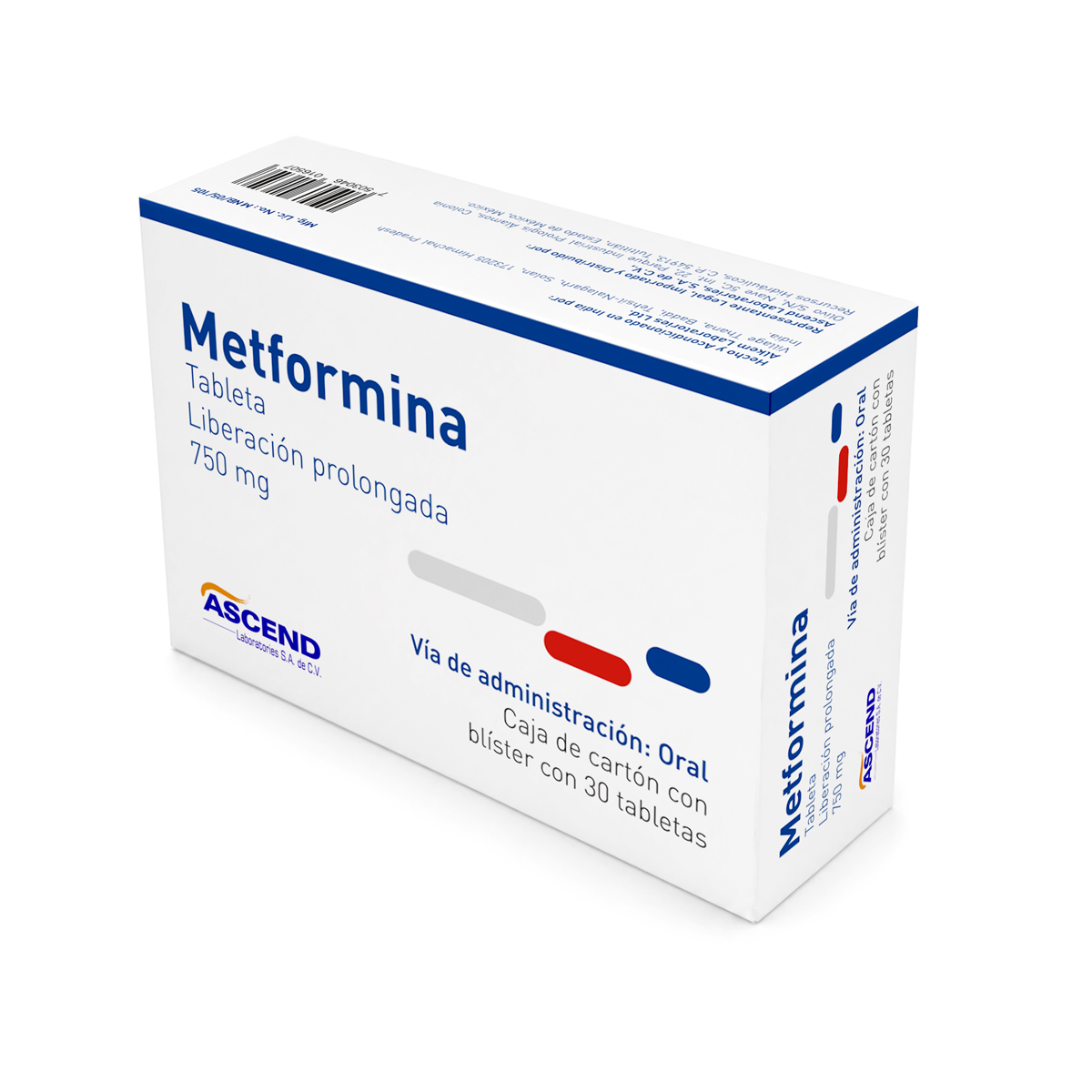 METFORMINA 750 ASCEND C/30