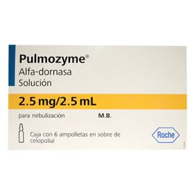 Pulmozyme 6 Ampollas 2.5mg/2.5ml Caja con 6 ampolletas — 24068 | Precio ...