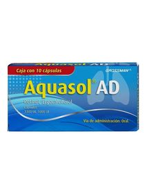 AQUASOL AD 3300/- CAP 3300 UI/1000 UI Caja con 10 cápsulas — 29033 ...