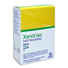 XENTRIACSOL INY IM C/1MVE SIN JERINGA PE 500 mg Caja con frasco ámpula ...