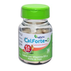 CALFORTE D FCO c/30 CAP Calcio 115 mg, Vitamina D3 10 mg | Precio Vitau