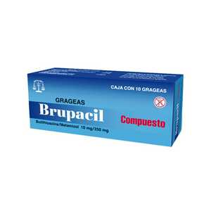 Brupacil Compuesto 10 mg / 250 mg caja con 10 grageas | Precio Vitau