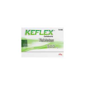 Keflex 500mg caja 21 tabletas — 2242 | Precio Vitau