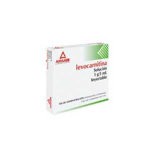 Levocarnitina 1g/5ml caja 5 ampolletas 5ml solucin inyectable  15279 |  Precio Vitau