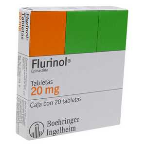 Flurinol 20mg caja con 20 tabletas — 10826 | Precio Vitau