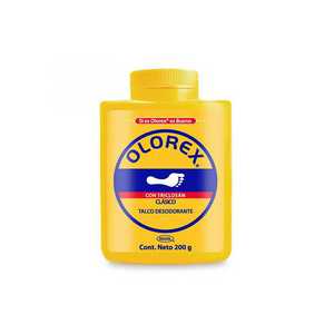 Olorex Amarillo botella con 200g de talco — 13042 | Precio Vitau