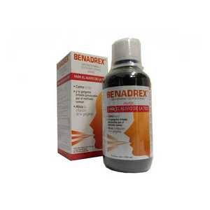 Benadrex 0.25/0.3g caja con 1 frasco de 120ml jarabe — 9633 | Precio Vitau