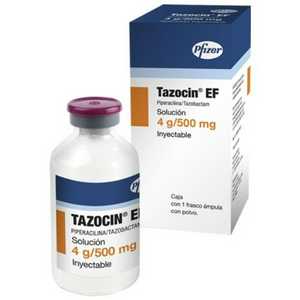 Tazocin 4g/500mg caja 1 frasco ámpula solución inyectable | Precio Vitau