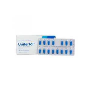 Uniferfol 36 mg/0.8mg caja con 30 cápsulas — 13321 | Precio Vitau