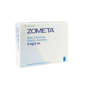 Zometa 4mg / 5ml caja 1 frasco ámpula solución inyectable — 13645 ...