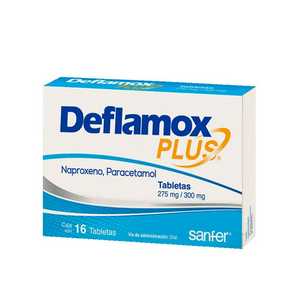 Deflamox Plus 275 / 300 mg caja con 16 tabletas — 10210 | Precio Vitau