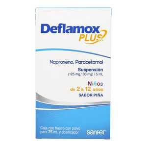 Deflamox Plus 125 mg, 100mg/5 ml caja con 1 frasco de 75ml suspensión ...