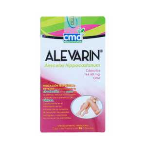 Alevarin 166.60mg caja con frasco con 45 cápsulas — 9310 | Precio Vitau