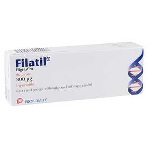 Filatil (Filgrastim) 300mcg caja 1 jeringa 1ml — 16859 | Precio Vitau