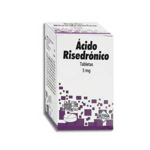 Ácido Risedrónico 5mg caja con frasco con 28 tabletas | Precio Vitau