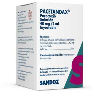 Pacetandax Parecoxib inyectable 40 mg/2 ml caja 2 frascos ámpula con ...