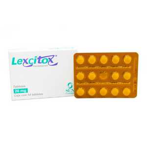 Lexcitox 20mg caja con 14 tabletas — 11469 | Precio Vitau