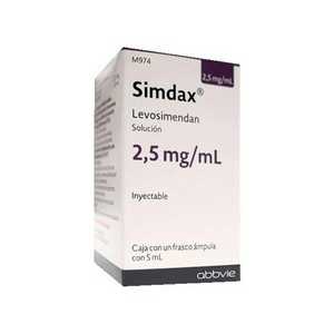 Simdax 2.5mg/ml caja con 1 frasco ámpula de 5ml solución inyectable ...