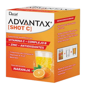 ADVANTAX SHOT VITAMINA C COMPLEJO B 10 SOBRES DERAMOS caja con 10 ...