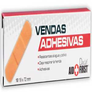 AID+FIRST VENDITAS ADHESIVAS 1 CAJA CON 10 VENDITAS caja con 10 piezas ...