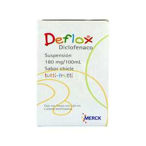 Deflox chicle 180mg Caja suspensión 120mL — 19551 | Precio Vitau